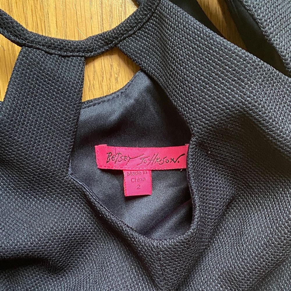 Betsey Johnson Black Cutout Mini Dress - Picture 2 of 3